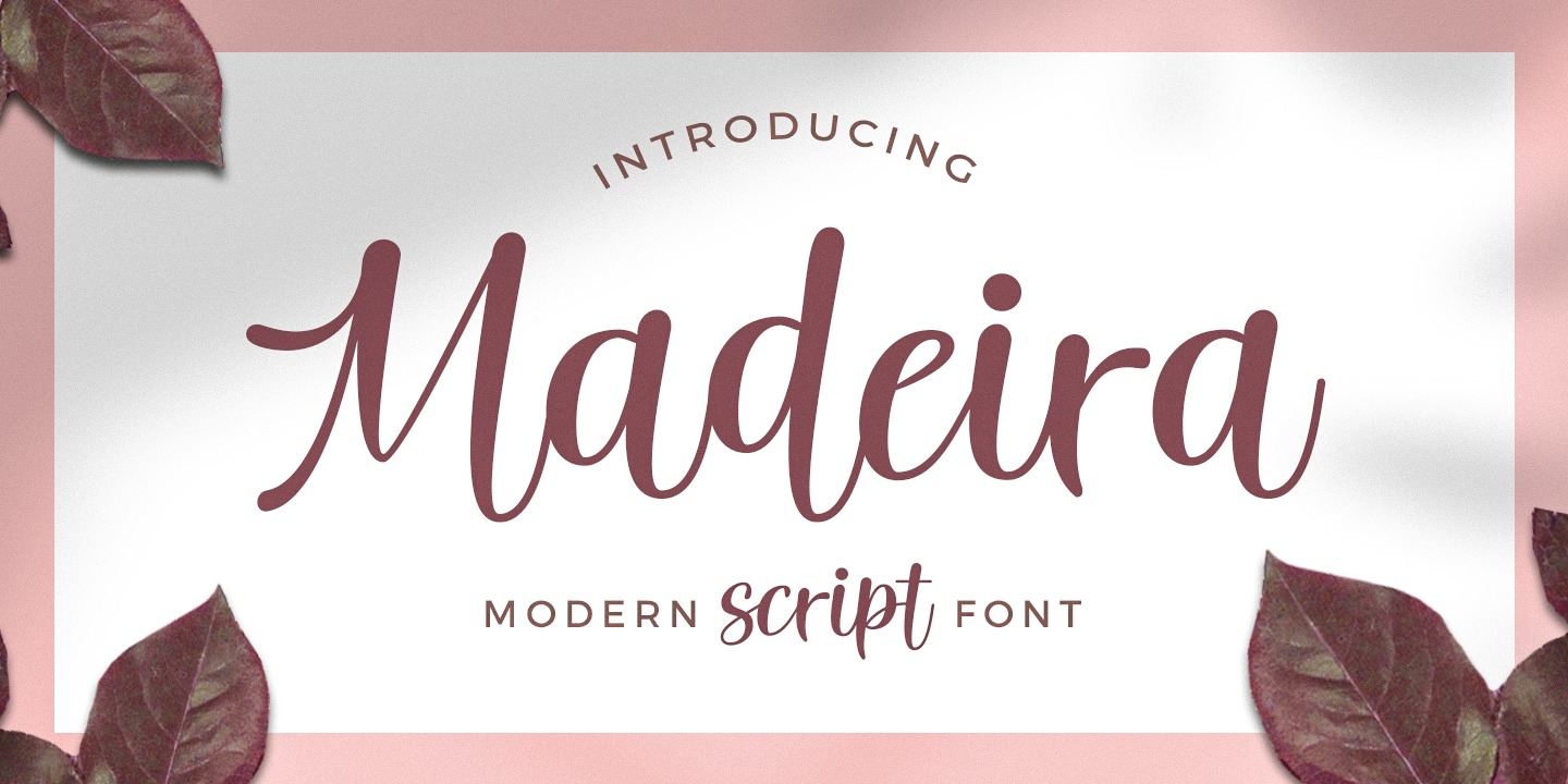 Ejemplo de fuente Madeira Script #1